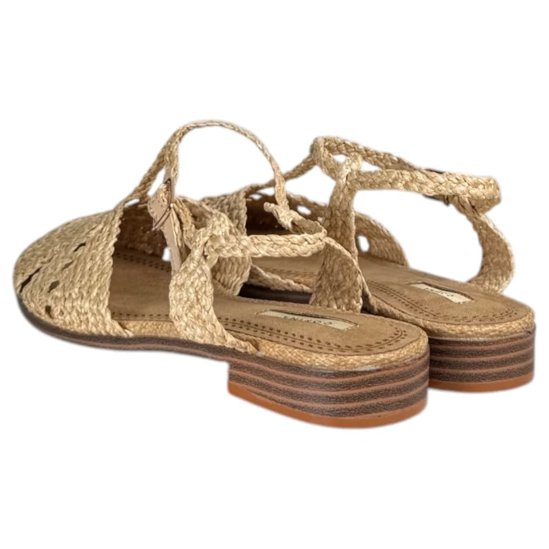 Sandalias Corina Puntera Trenzada M6391 Natural