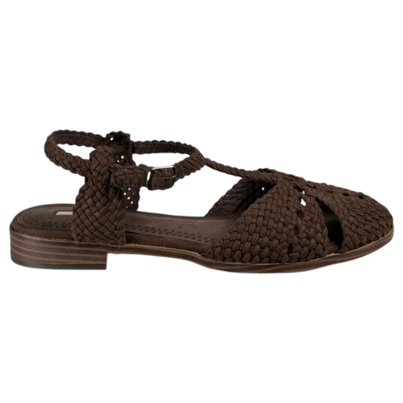 Sandalias Corina Puntera Trenzada M6391 Café