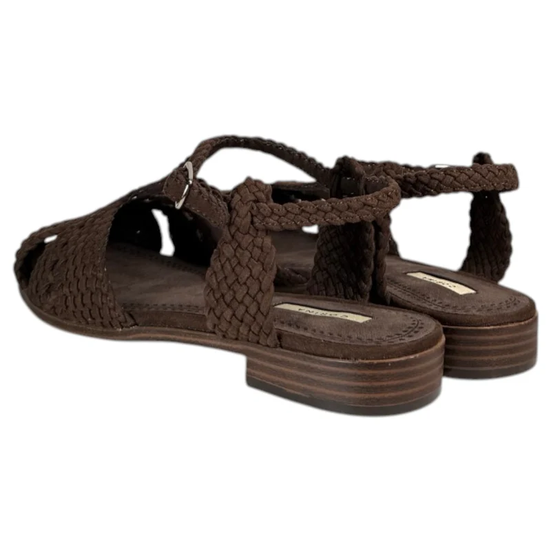 Sandalias Corina Puntera Trenzada M6391 Café