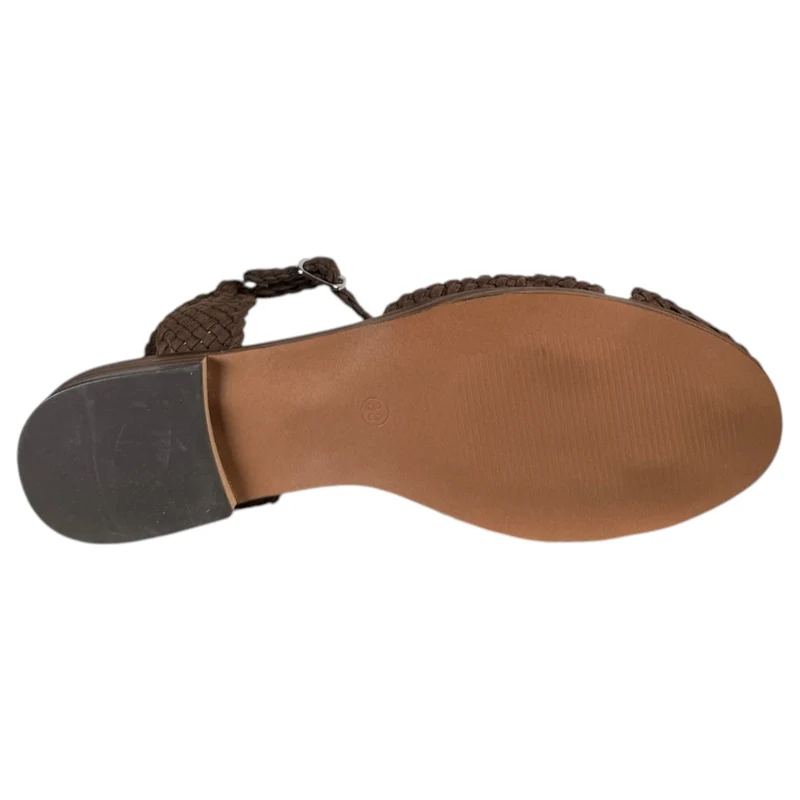 Sandalias Corina Puntera Trenzada M6391 Café