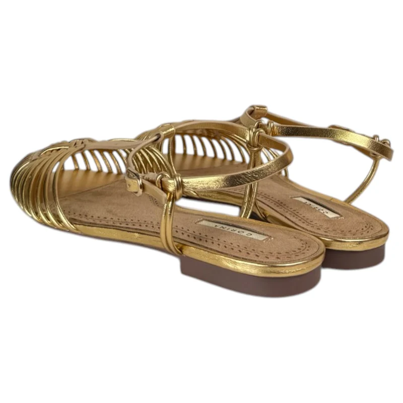 Sandalias Corina Tiras Finas M6396 Oro