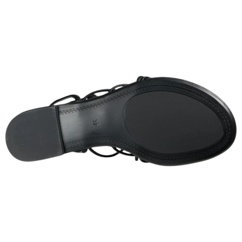 Sandalias Corina Plana Tiras M6455 Negro