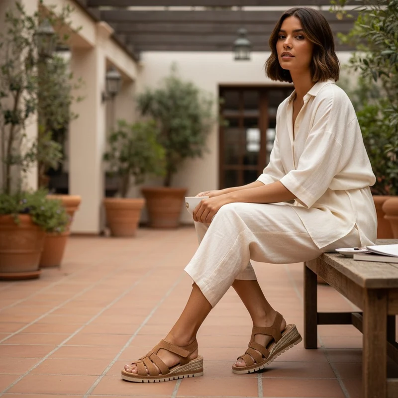 Sandalias de Esparto Paseart SR/S947 Cuero