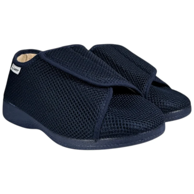 Zapatillas Javer Ancho Especial Velcro 44-1 Marino