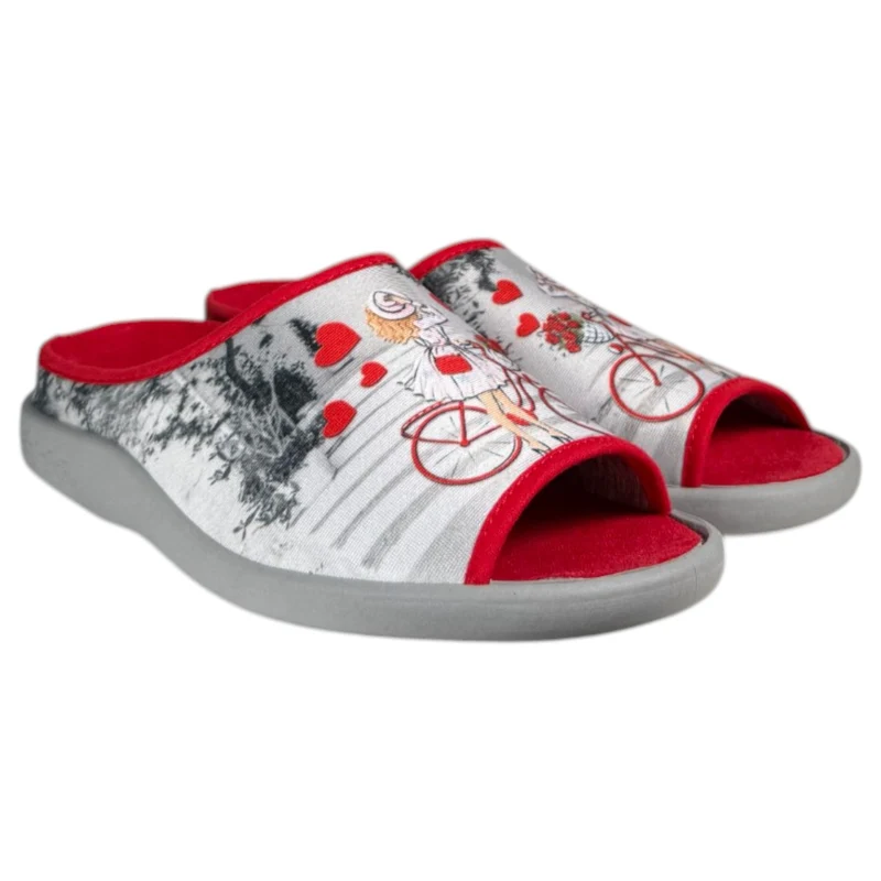 Zapatillas de Casa Flossy Chica Bici 26-349 Rojo