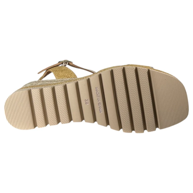 Sandalias de Esparto Paseart Cuña SR/ES938 Mostaza