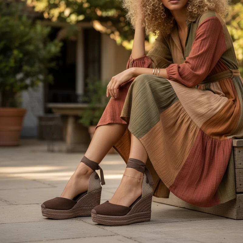Alpargatas Corina Cintas M6341 Café