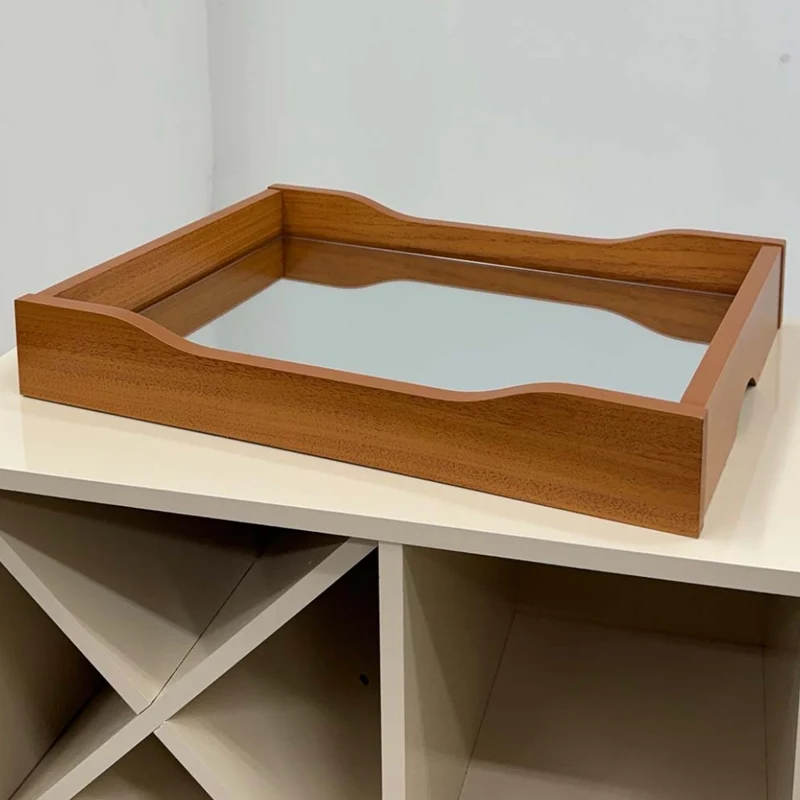 Tokoa Mesa Auxiliar con Estantes y Vineras 50cm Off White (44120)
