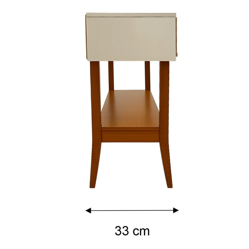 Tokoa Mesa de Entrada MDF con 2 Gavetas 105cm Off White (87613)