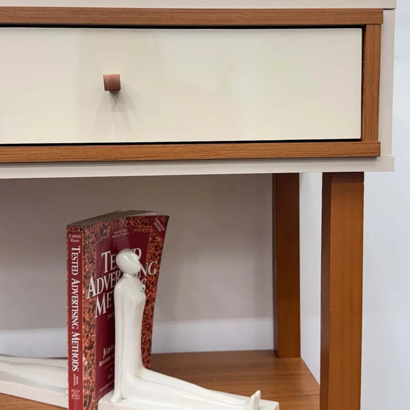 Tokoa Mesa de Entrada MDF con 2 Gavetas 105cm Off White (87613)