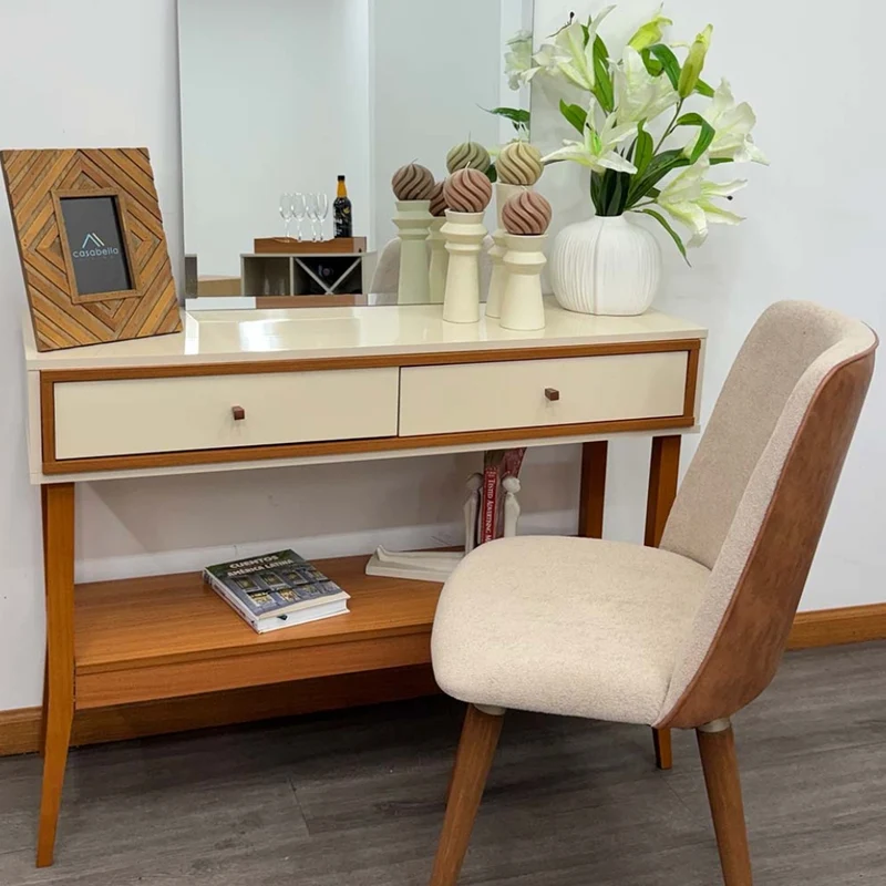 Tokoa Mesa de Entrada MDF con 2 Gavetas 105cm Off White (87613)