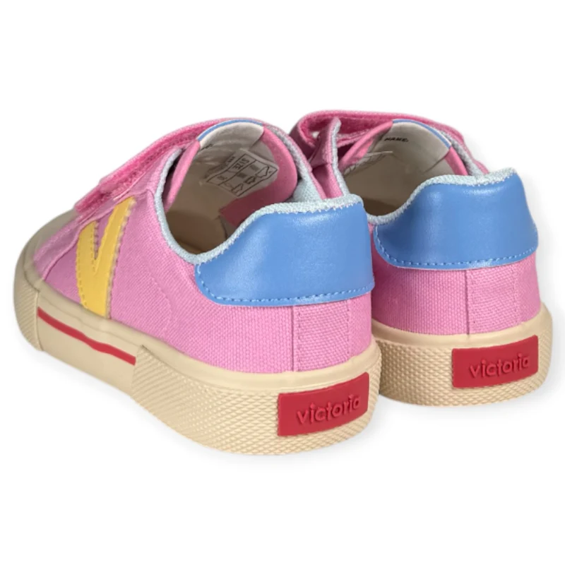 Zapatillas Victoria Tribu Minimalista Tiras Lona 1355103 Rosa