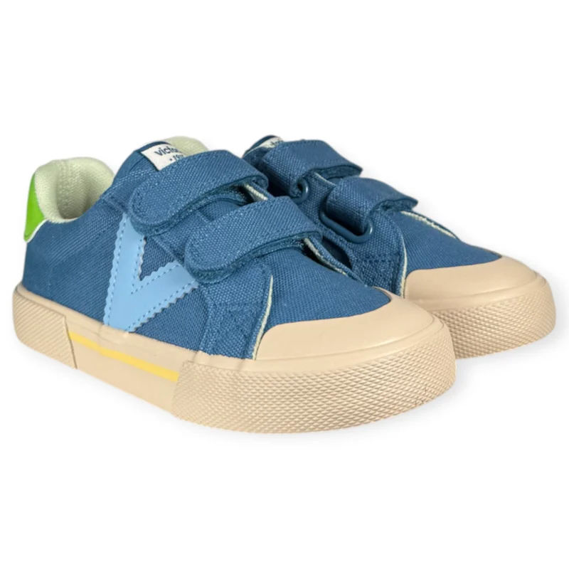 Zapatillas Victoria Tribu Minimalista Tiras Lona 1355103 Jeans