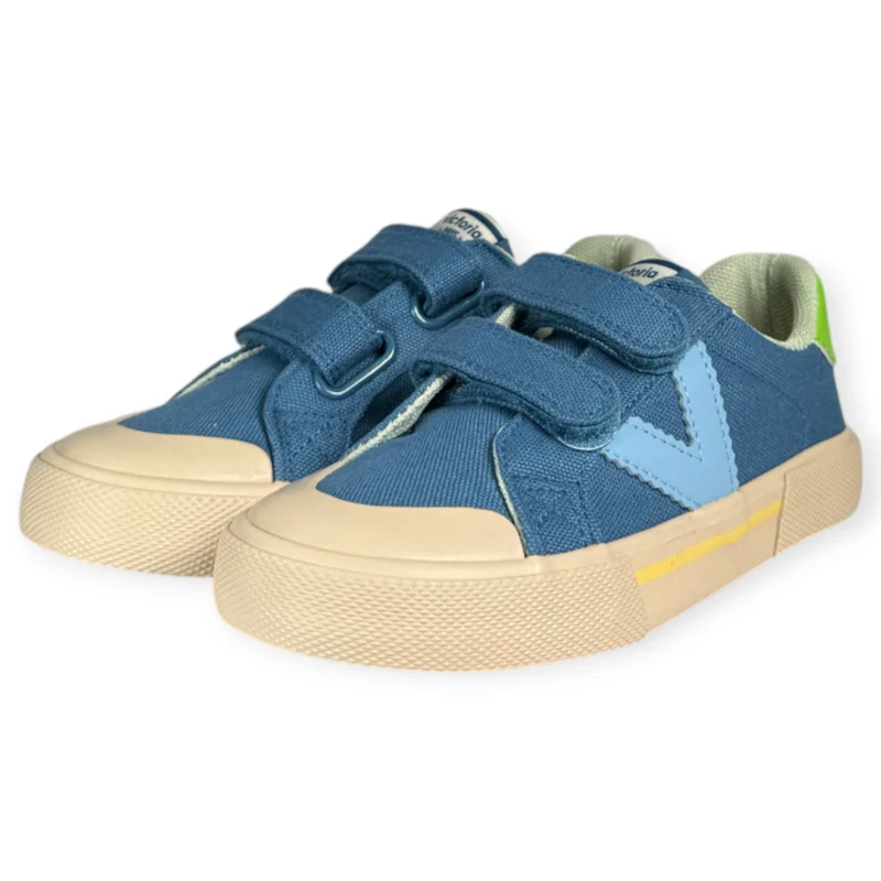 Zapatillas Victoria Tribu Minimalista Tiras Lona 1355103 Jeans