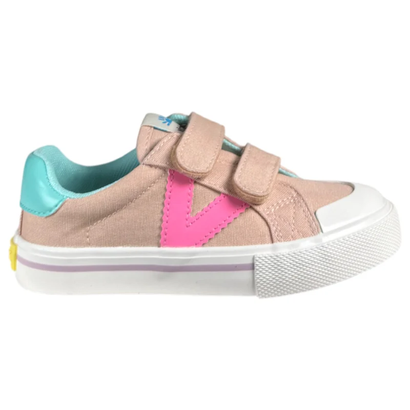 Zapatillas Victoria Tribu Basket Tiras Lona y Neón 1065195 Rosa