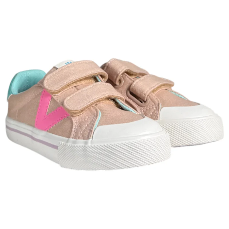 Zapatillas Victoria Tribu Basket Tiras Lona y Neón 1065195 Rosa
