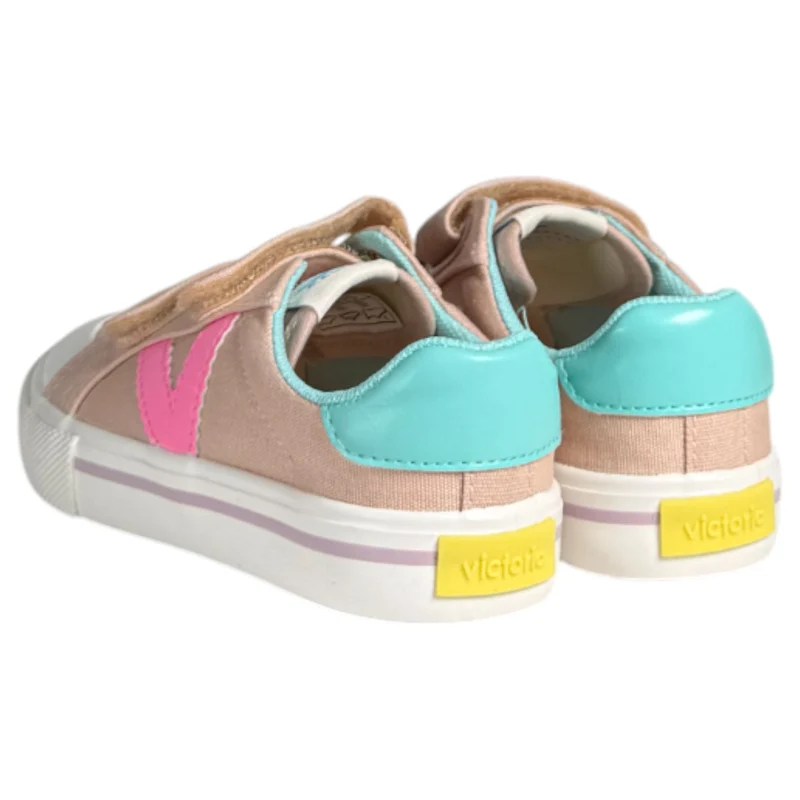 Zapatillas Victoria Tribu Basket Tiras Lona y Neón 1065195 Rosa