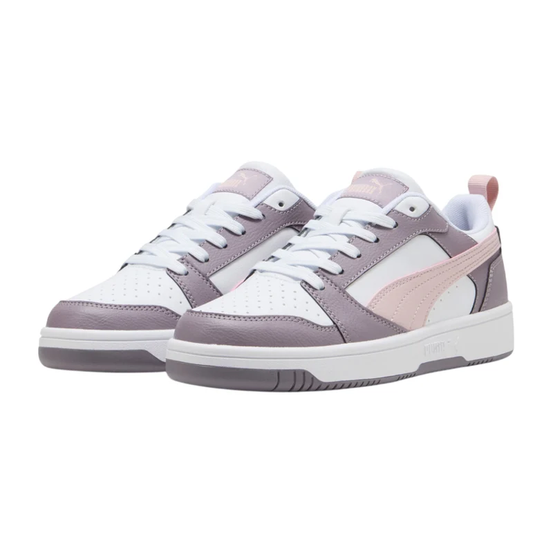 Puma Tenis Rebound V6 Low Blanco/Lila/Rosa, para Mujer