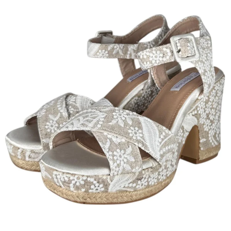 Sandalias de Novia Mandarina Beatriz Blanco