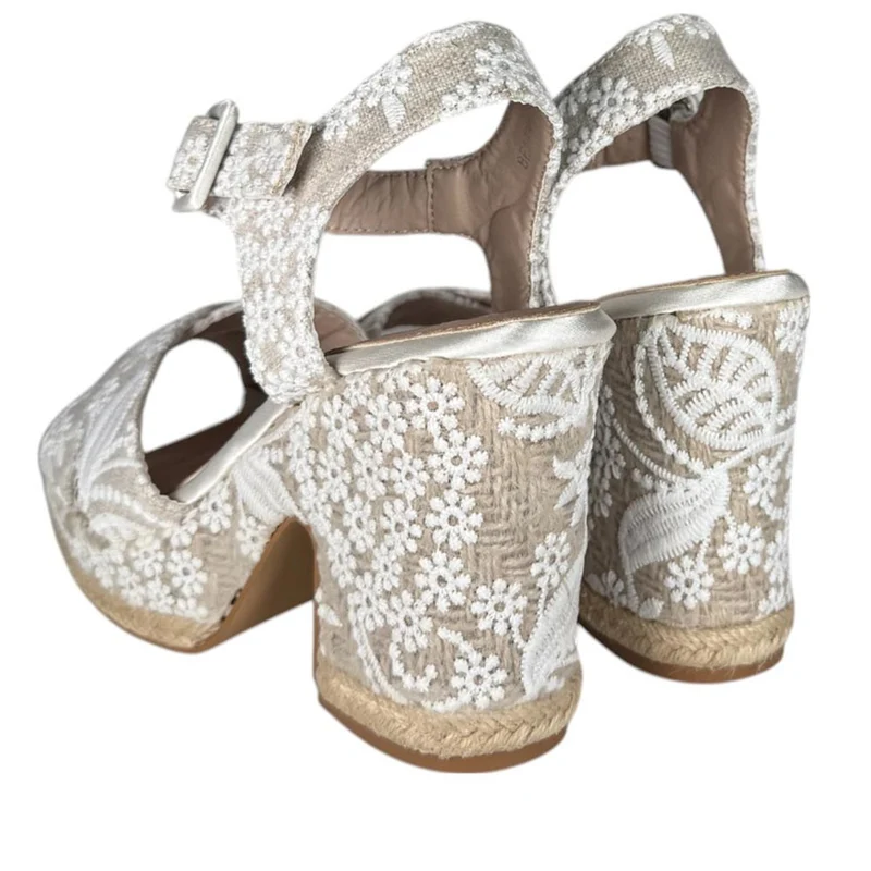 Sandalias de Novia Mandarina Beatriz Blanco