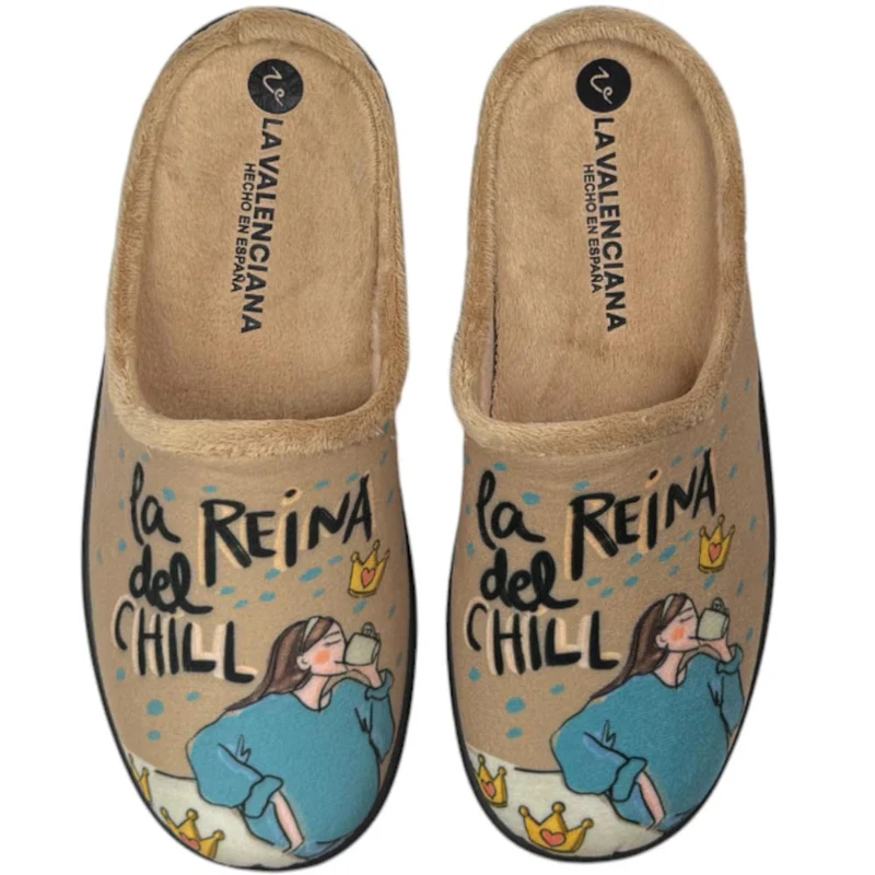 Zapatillas de Casa La Valenciana Reina 26-362 Beig