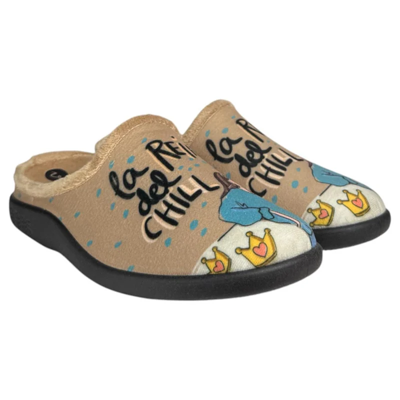 Zapatillas de Casa La Valenciana Reina 26-362 Beig
