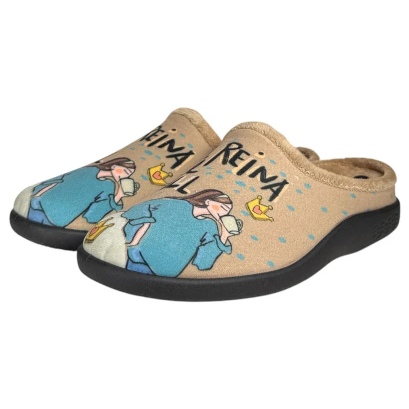 Zapatillas de Casa La Valenciana Reina 26-362 Beig