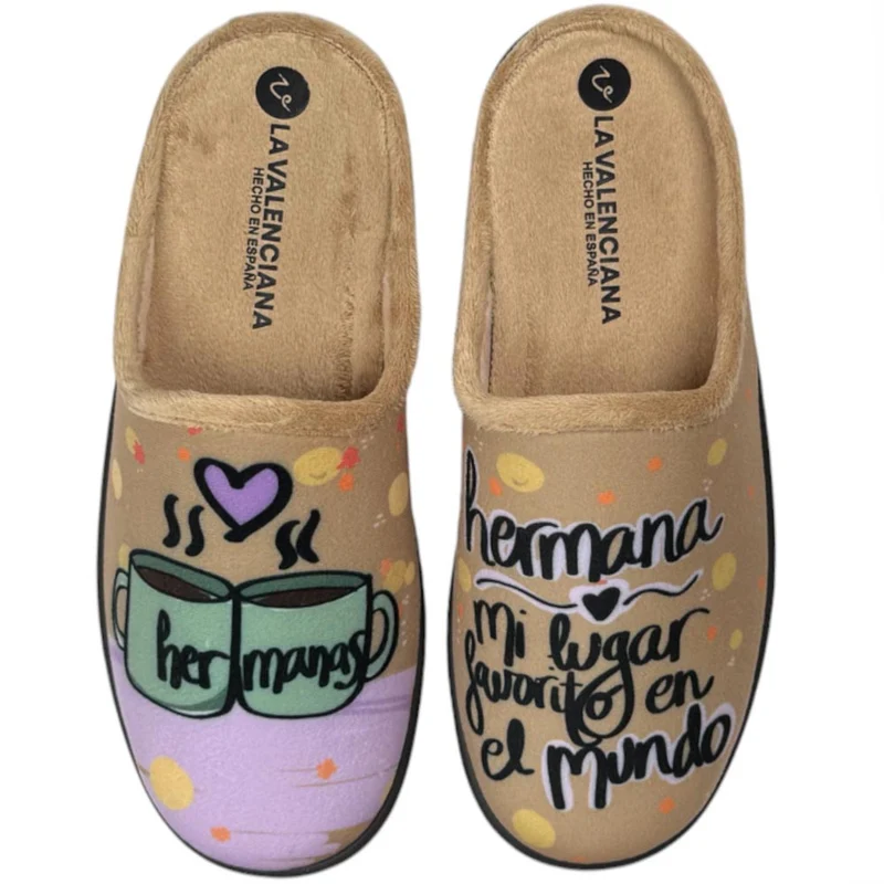 Zapatillas de Casa La Valenciana Hermana 26-355 Beig