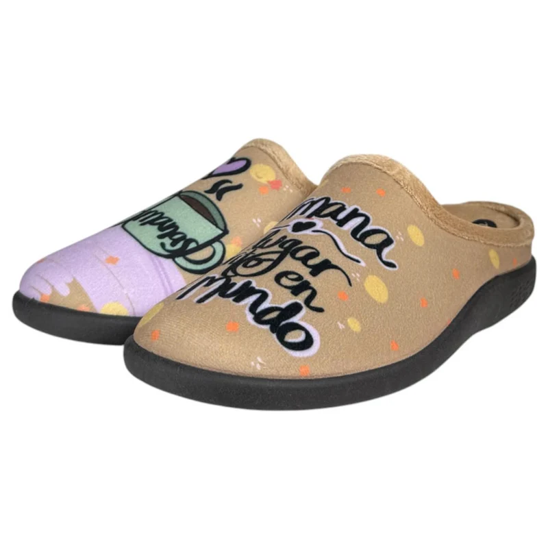 Zapatillas de Casa La Valenciana Hermana 26-355 Beig