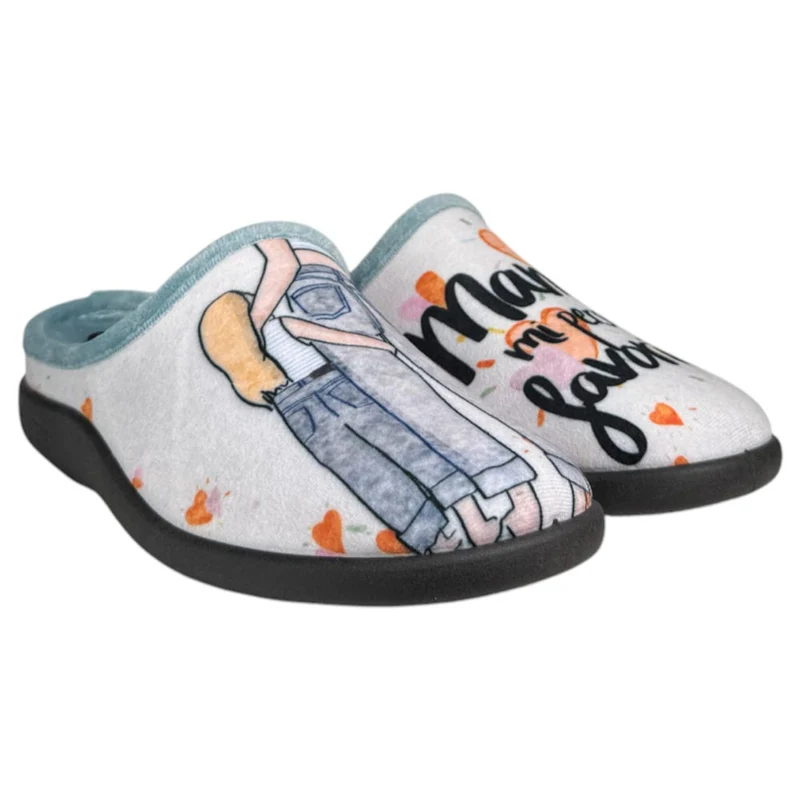 Zapatillas de Casa La Valenciana Mami 26-357 Aguamar