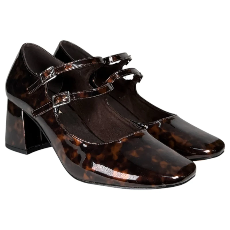 Zapatos Corina Tacón Hebillas M5647 Leopardo
