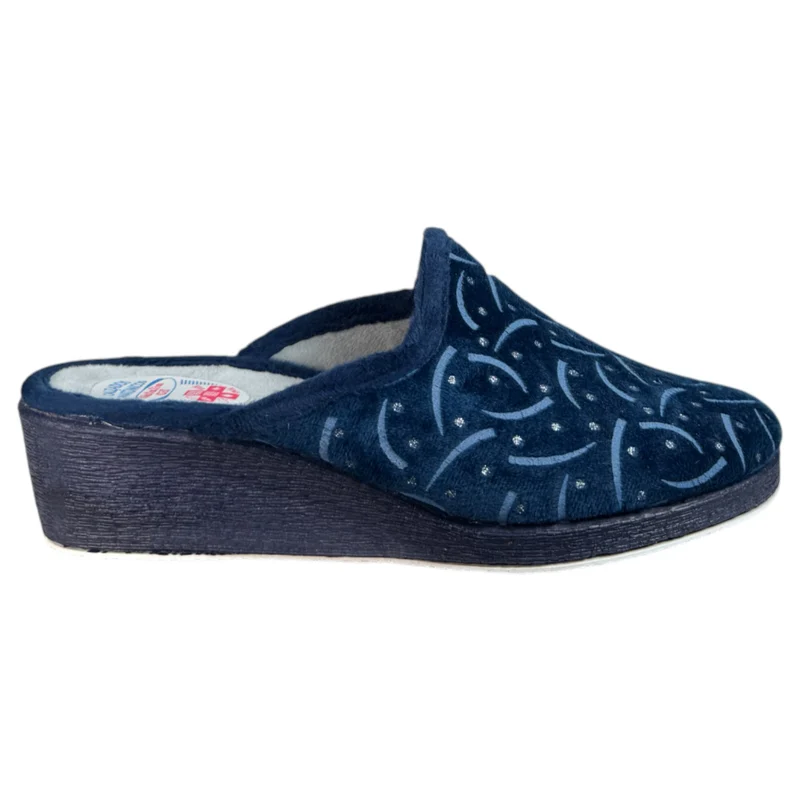 Zapatillas de Casa Natalia Gil Cuña Estampado 2405 Marino