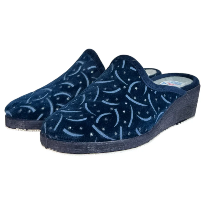 Zapatillas de Casa Natalia Gil Cuña Estampado 2405 Marino