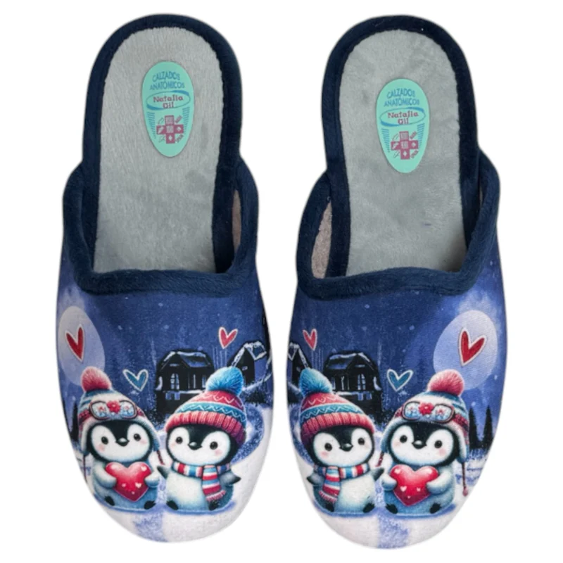 Zapatillas de Casa Natalia Gil Pingüinos 5007 Marino
