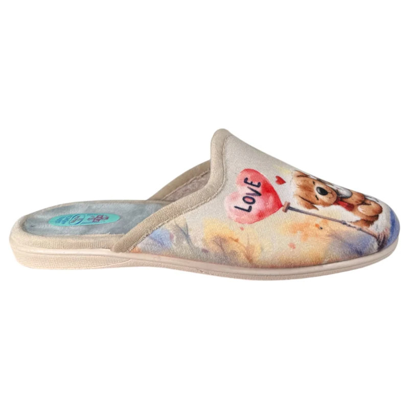 Zapatillas de Casa Natalia Gil Perrito Love 5006 Beig