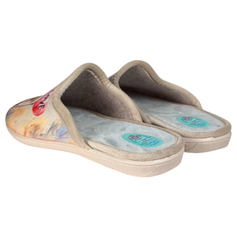 Zapatillas de Casa Natalia Gil Perrito Love 5006 Beig
