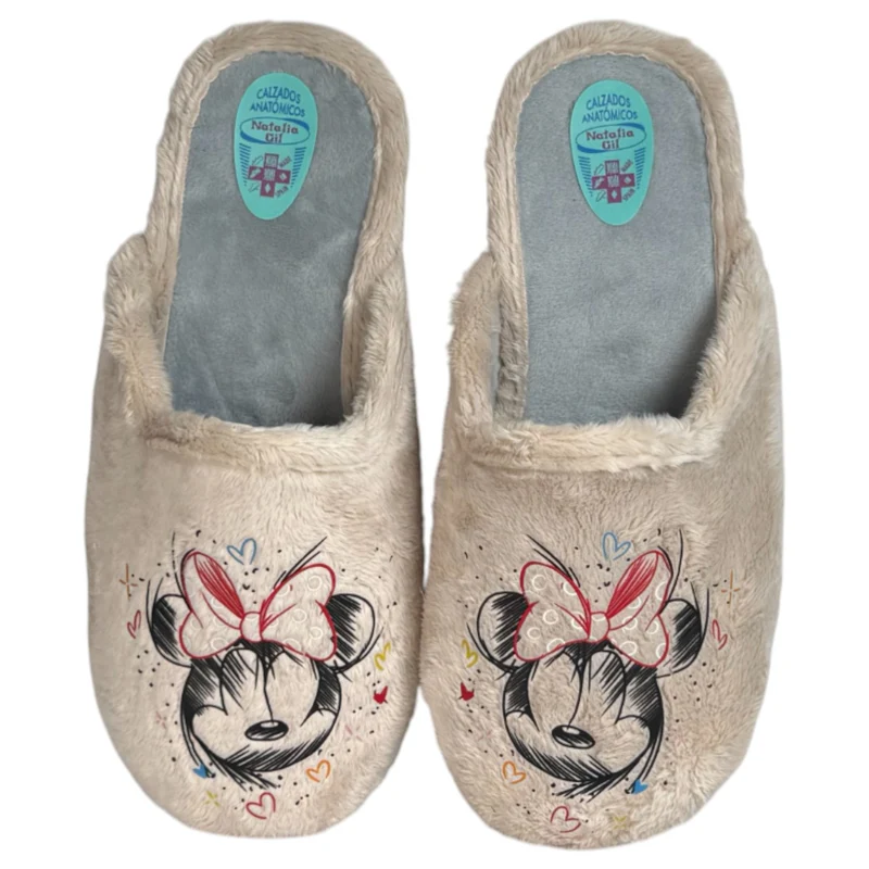 Zapatillas de Casa Natalia Gil Minnie 5036 Beig