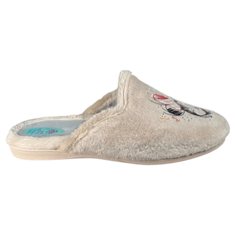 Zapatillas de Casa Natalia Gil Minnie 5036 Beig