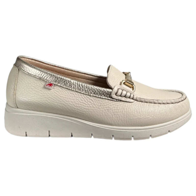 Mocasines Fluchos Fluvia F2421 Metal Platino