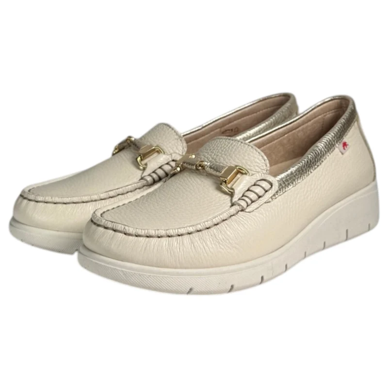 Mocasines Fluchos Fluvia F2421 Metal Platino
