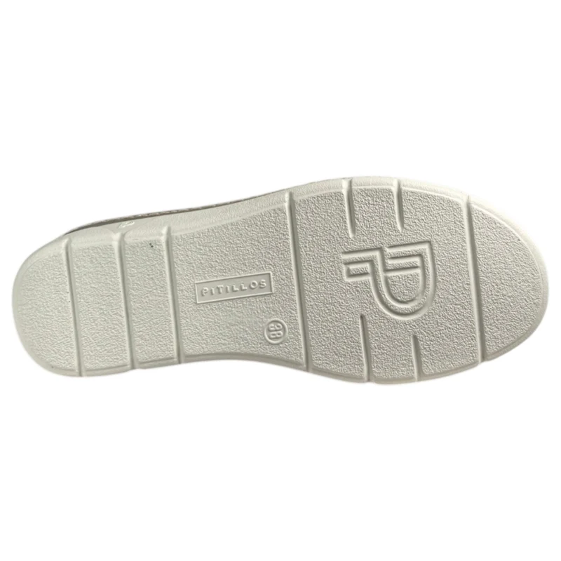 Sandalias Pitillos Plantilla Extraíble Brillos 11002 Crema