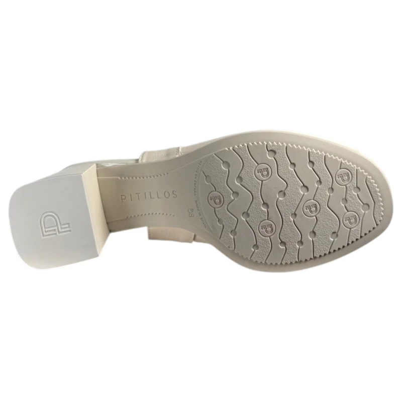 Sandalias Pitillos Tacón Charol 11212 Crema