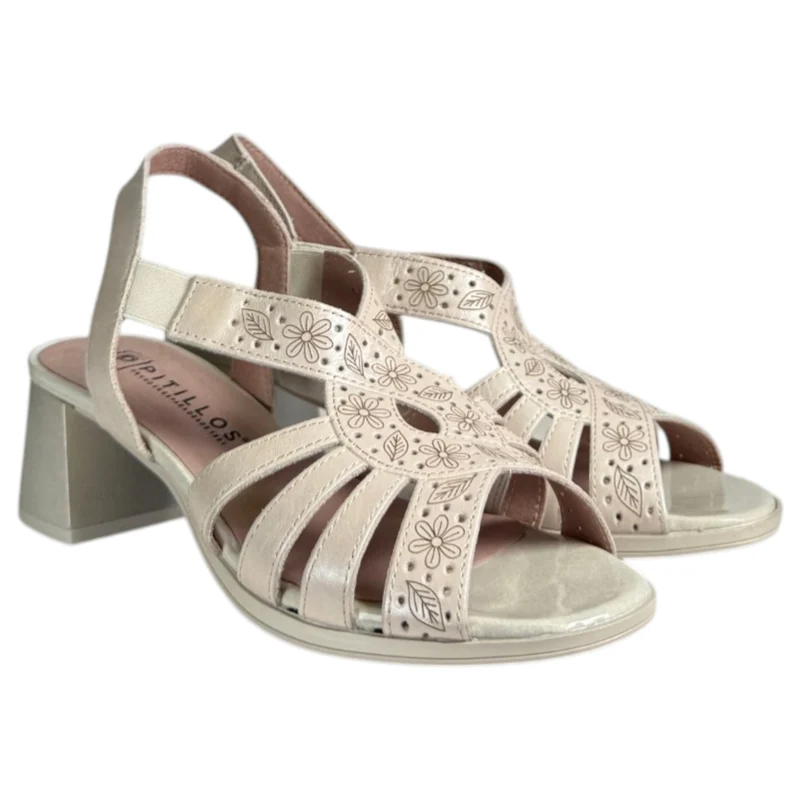 Sandalias Pitillos Tacón Tiras 11211 Oro