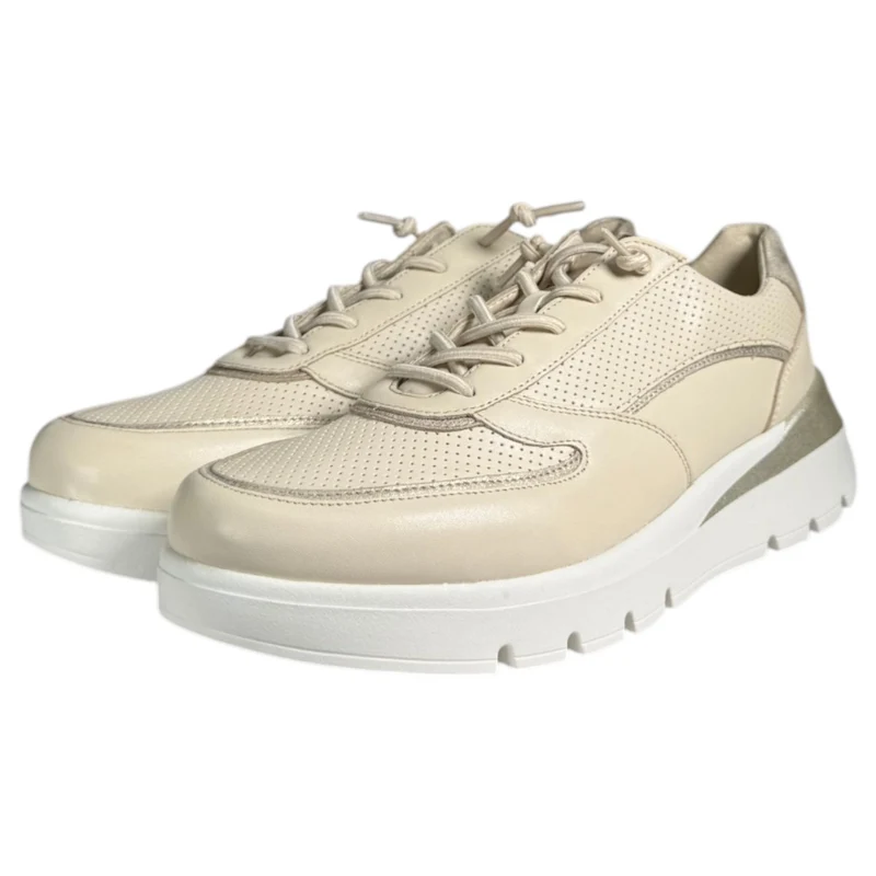 Zapatos Deportivos Pitillos Elásticos 11094 Crema