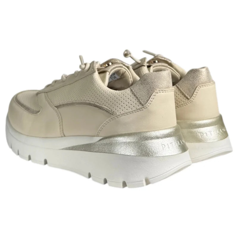Zapatos Deportivos Pitillos Elásticos 11094 Crema