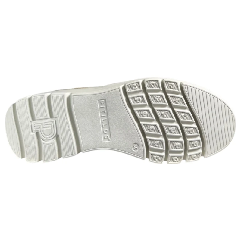 Zapatos Deportivos Pitillos Elásticos 11094 Crema