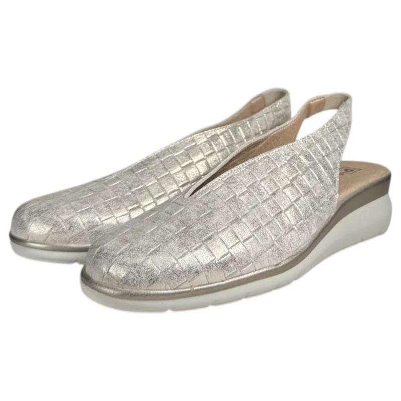 Zapatos Pitillos Salón Abierto Cuña 11073 Oro