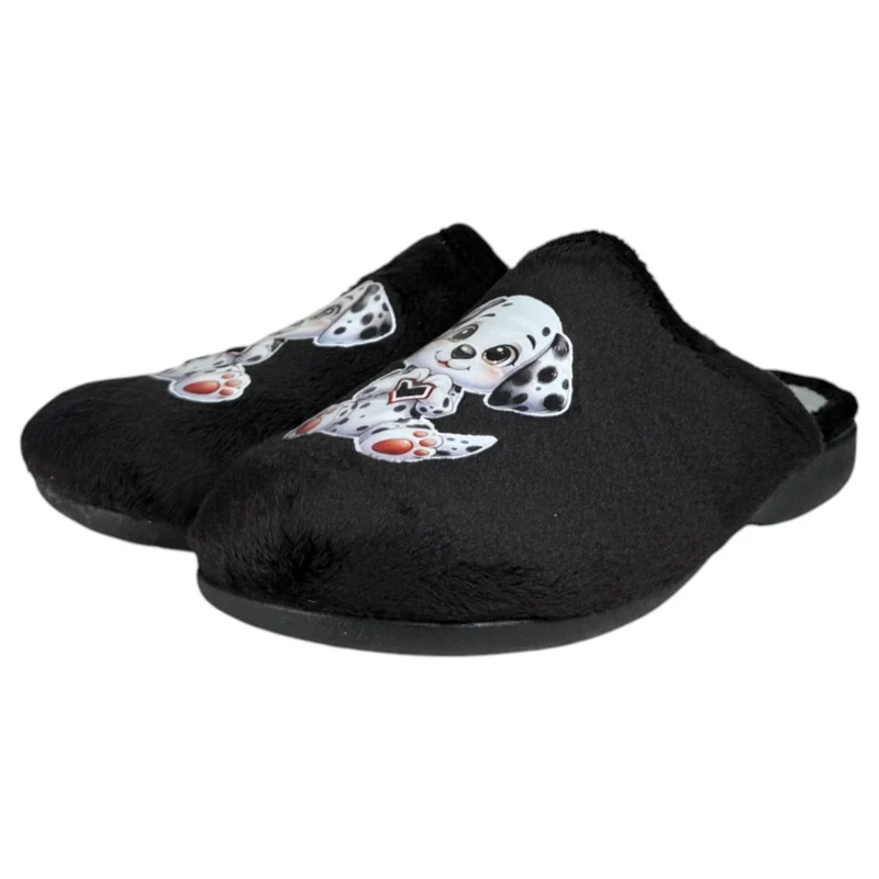 Zapatillas de Casa Natalia Gil Dálmata 4005 Negro