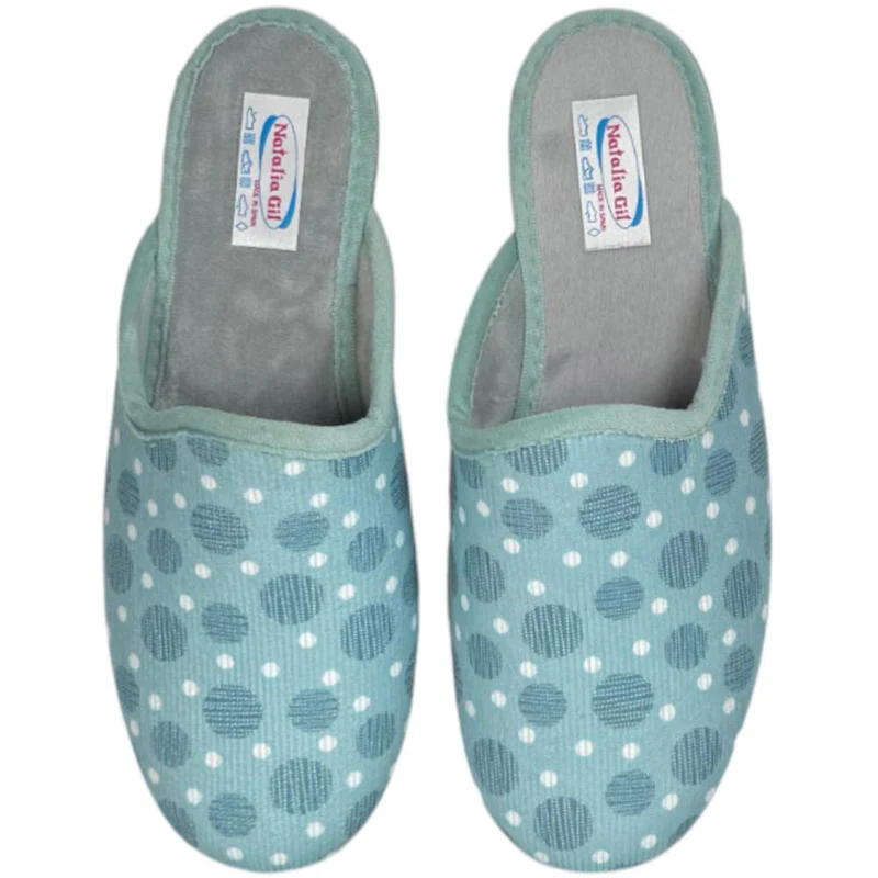 Zapatillas de Casa Natalia Gil Lunares 142 Verdina