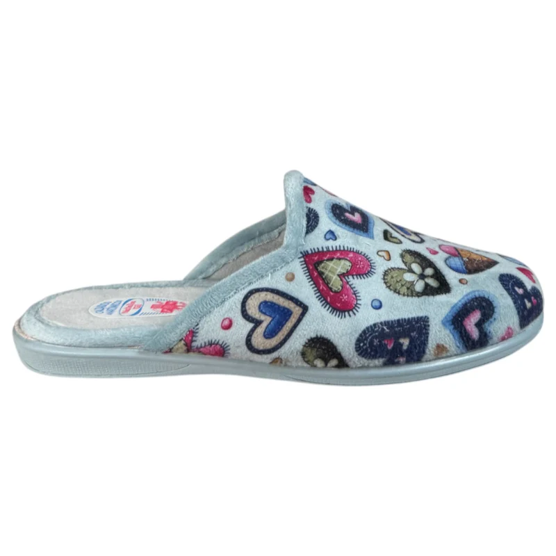 Zapatillas de Casa Natalia Gil Corazones 5013 Azul